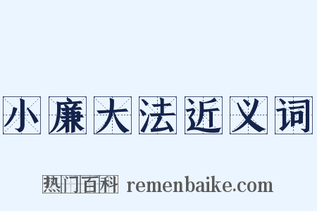 小廉大法近义词是什么意思的图片